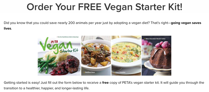 PETA Vegan Starter Kit